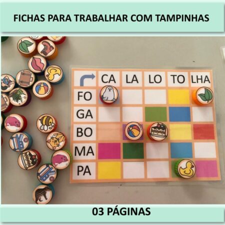 Jogo para Imprimir Sílabas Faltosas - 144 fichas - Prokatiateixeira